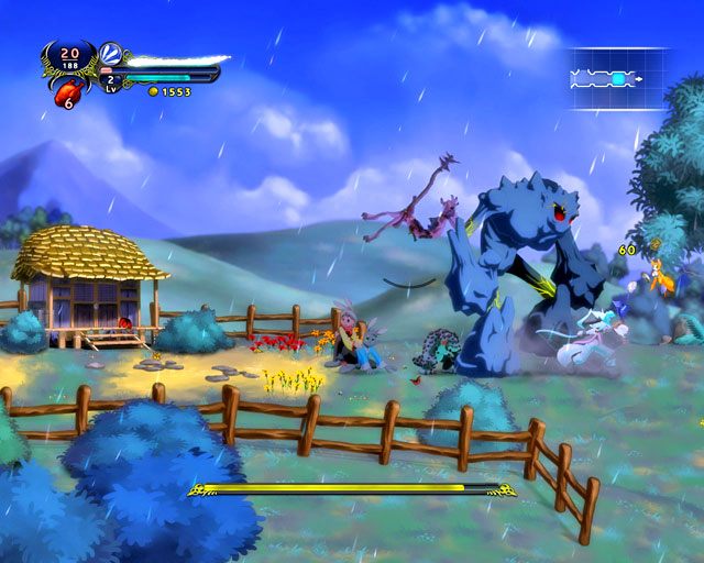 Zauważ, że trudniejsi przeciwnicy mają żółty pasek energii - Prolog - The Glade | Solucja Dust An Elysian Tail - Dust: An Elysian Tail - poradnik do gry