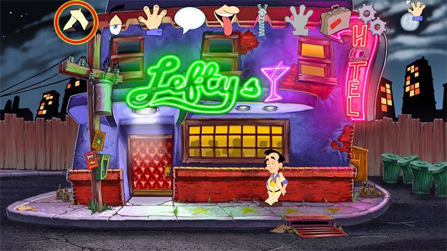 Głównym bohaterem sterujemy za pomocą kursora, którego wygląd zmieniamy w zależności od naszych zamierzeń - Porady, sterowanie i mapa | Elementy gry Leisure Suit Larry Reloaded - Leisure Suit Larry: Reloaded - poradnik do gry