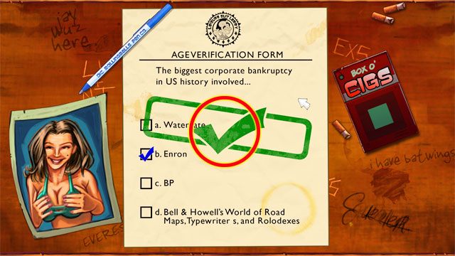 Jeśli chcesz kontynuować musisz wiedzieć, że dwukrotna skucha i wracasz do menu głównego - Początek | Solucja Leisure Suit Larry Reloaded - Leisure Suit Larry: Reloaded - poradnik do gry