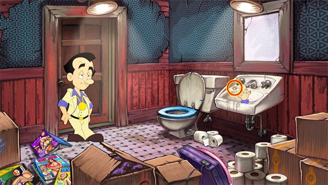 Następnie użyj drzwi po prawej, aby wejść do łazienki - 2. Fawn | Solucja Leisure Suit Larry Reloaded - Leisure Suit Larry: Reloaded - poradnik do gry