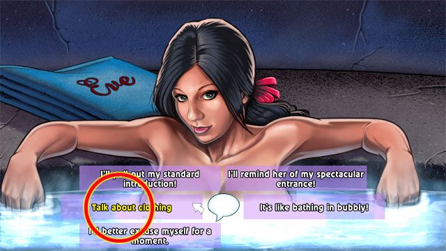 Po zmianie widoku kliknij rozmawiaj na jej ustach - 5. Eve | Solucja Leisure Suit Larry Reloaded - Leisure Suit Larry: Reloaded - poradnik do gry