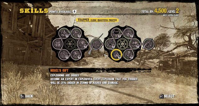 Drzewko umiejętności Trapera - Traper | Umiejętności | Call of Juarez Gunslinger - Call of Juarez: Gunslinger - poradnik do gry