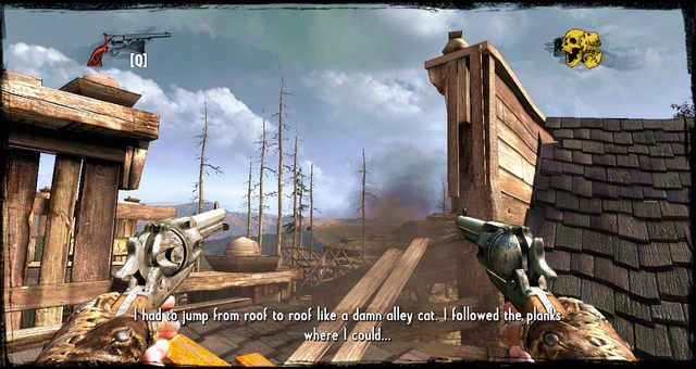 Widok, kiedy znajdziesz się na kolejnym budynku - 2 - A Fistful of Hot Lead | Solucja | Call of Juarez Gunslinger - Call of Juarez: Gunslinger - poradnik do gry