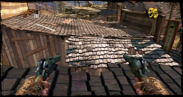 Widok na kolejny dach przed skokiem - 2 - A Fistful of Hot Lead | Solucja | Call of Juarez Gunslinger - Call of Juarez: Gunslinger - poradnik do gry