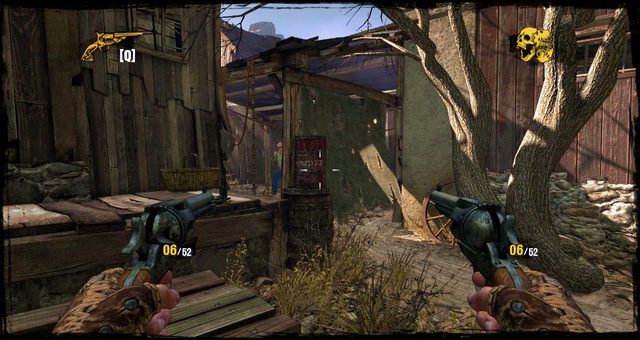 Płachta wejściowa do ruiny domu - 2 - A Fistful of Hot Lead | Solucja | Call of Juarez Gunslinger - Call of Juarez: Gunslinger - poradnik do gry