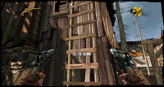 Drabina przy budynku na skrzyżowaniu - 2 - A Fistful of Hot Lead | Solucja | Call of Juarez Gunslinger - Call of Juarez: Gunslinger - poradnik do gry