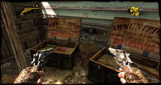 Skrzynki z bronią i amunicją - 2 - A Fistful of Hot Lead | Solucja | Call of Juarez Gunslinger - Call of Juarez: Gunslinger - poradnik do gry