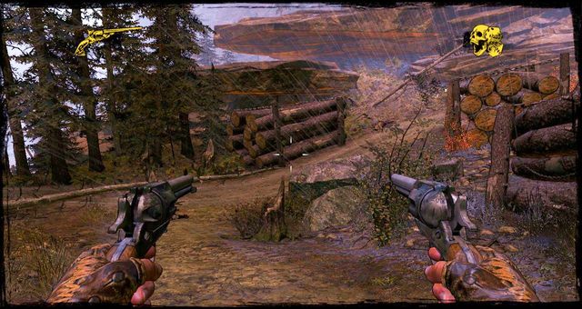 Droga po walce pomiędzy stosami pali - 4 - Gunfight at the Sawmill | Solucja | Call of Juarez Gunslinger - Call of Juarez: Gunslinger - poradnik do gry