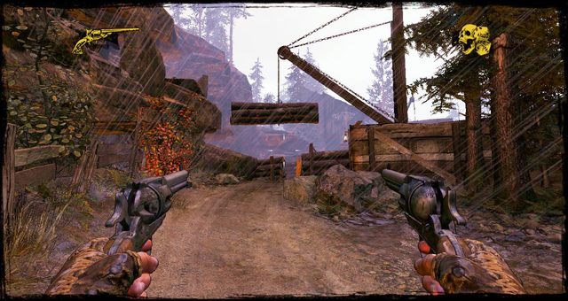 Pale zawieszone nad drogą - 4 - Gunfight at the Sawmill | Solucja | Call of Juarez Gunslinger - Call of Juarez: Gunslinger - poradnik do gry