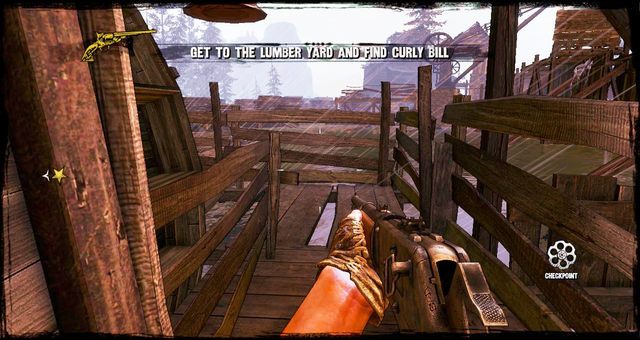 Drewniany most między budynkami - 4 - Gunfight at the Sawmill | Solucja | Call of Juarez Gunslinger - Call of Juarez: Gunslinger - poradnik do gry