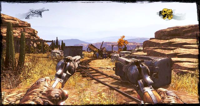 Idąc torami natkniesz się na pierwszych przeciwników - 5 - The Magnificent One | Solucja | Call of Juarez Gunslinger - Call of Juarez: Gunslinger - poradnik do gry