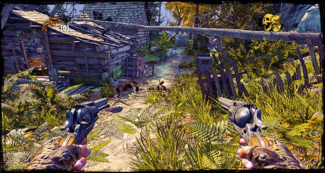 Domek za mostem w którym znajduje się skład amunicji - 7 - Dances With Renegades | Solucja | Call of Juarez Gunslinger - Call of Juarez: Gunslinger - poradnik do gry