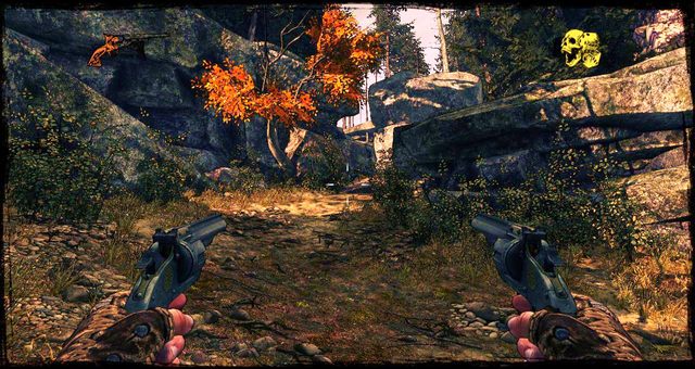 Widok na wejście do kotliny, tędy uciekli Daltonowie - 8 - They Call Me Bounty Hunter | Solucja | Call of Juarez Gunslinger - Call of Juarez: Gunslinger - poradnik do gry