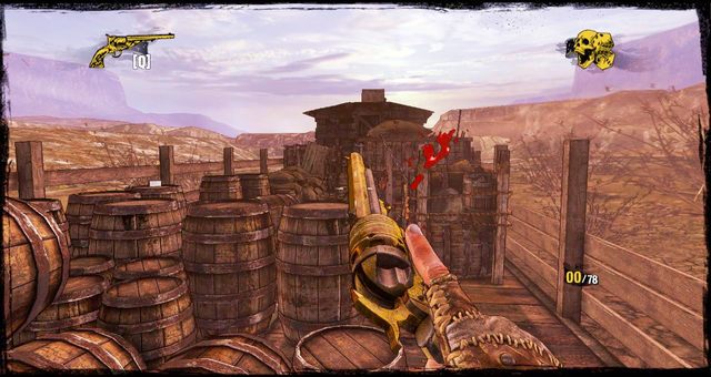 Strzelanina przy beczkach - 12 - Death Rides a Steel Stallion | Solucja | Call of Juarez Gunslinger - Call of Juarez: Gunslinger - poradnik do gry