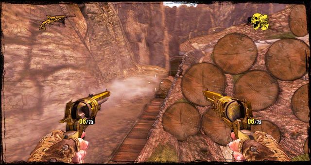 Walka przy palach drewna. - 12 - Death Rides a Steel Stallion | Solucja | Call of Juarez Gunslinger - Call of Juarez: Gunslinger - poradnik do gry