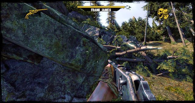 Przy takich osłonach musisz się chować, by uniknąć kul Franka - 13 - Without Forgiveness | Solucja | Call of Juarez Gunslinger - Call of Juarez: Gunslinger - poradnik do gry