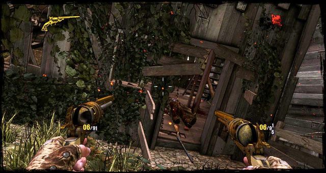 Wejście do zrujnowanego domu, przez który będziesz musiał przejść - 14 - The Good, the Bad and the Dead | Solucja | Call of Juarez Gunslinger - Call of Juarez: Gunslinger - poradnik do gry