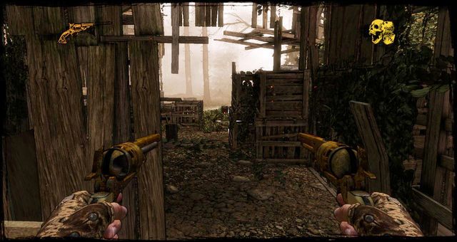 Przejście dalej, w tej chacie bronisz się przed bandytami - 14 - The Good, the Bad and the Dead | Solucja | Call of Juarez Gunslinger - Call of Juarez: Gunslinger - poradnik do gry