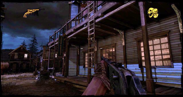 Po tej drabinie wchodzisz na balkon, a potem do pokoju - Rozdział 6 | Okruchy prawdy (znajdźki) | Call of Juarez Gunslinger - Call of Juarez: Gunslinger - poradnik do gry