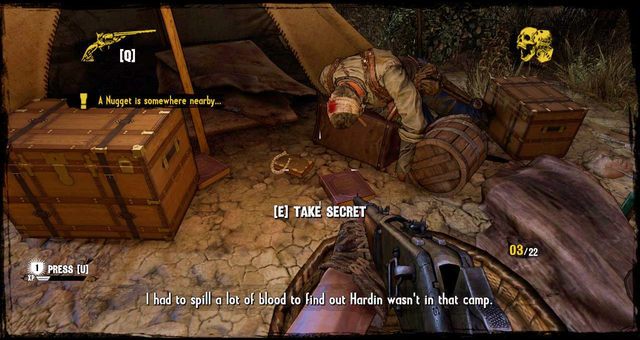 Pierwszy namiot - Rozdział 6 | Okruchy prawdy (znajdźki) | Call of Juarez Gunslinger - Call of Juarez: Gunslinger - poradnik do gry