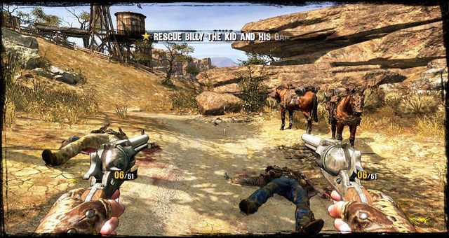 Pierwsza strzelanina - 1 - Once Upon a Time in Stinking Springs | Solucja | Call of Juarez Gunslinger - Call of Juarez: Gunslinger - poradnik do gry