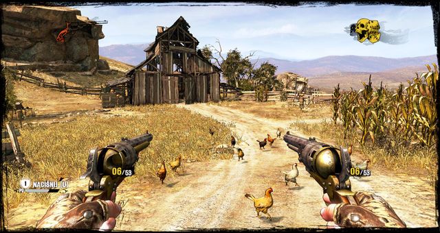 Widok na stajnie, podejście pierwsze - 1 - Once Upon a Time in Stinking Springs | Solucja | Call of Juarez Gunslinger - Call of Juarez: Gunslinger - poradnik do gry