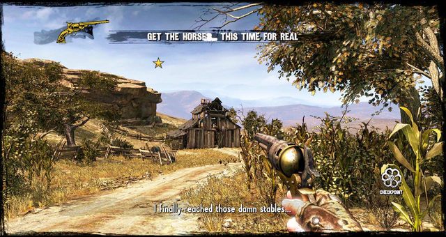 Widok na stajnie... ponownie - 1 - Once Upon a Time in Stinking Springs | Solucja | Call of Juarez Gunslinger - Call of Juarez: Gunslinger - poradnik do gry