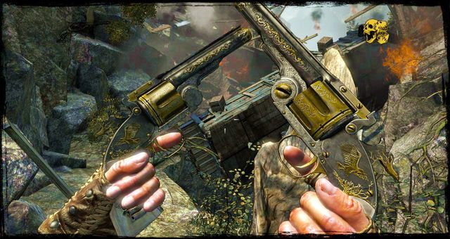 Widok na wagon pasażerki, po którym musisz przejść - 10 - Not So Great Train Robbery | Solucja | Call of Juarez Gunslinger - Call of Juarez: Gunslinger - poradnik do gry