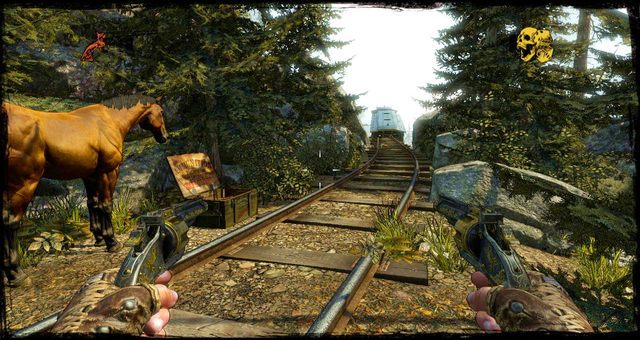 Widok na tory, oraz resztę pociągu - 10 - Not So Great Train Robbery | Solucja | Call of Juarez Gunslinger - Call of Juarez: Gunslinger - poradnik do gry