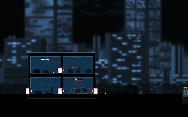 Gdy już to zrobisz, wróć na dół i połącz ten sam przełącznik światła z zamkniętymi drzwiami po prawej - #4 - Rooke - Mains | Opis przejścia | Gunpoint - Gunpoint - poradnik do gry