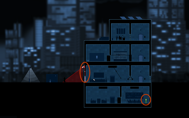 Musisz otworzyć zamknięte drzwi aby przedostać się do środka budynku - #6 - Collins - innocent | Opis przejścia | Gunpoint - Gunpoint - poradnik do gry