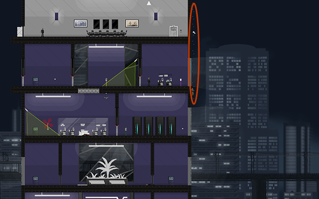 Kolejnym krokiem będzie zhackowanie laptopa i aktywowanie fioletowego Circuit Boxa - #19 - Gessler - Come and fucking get me (Koniec) | Opis przejścia - Gunpoint - poradnik do gry