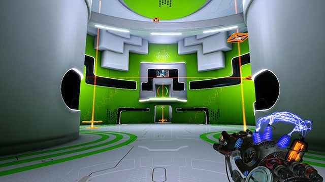 Po wejściu do głównej sali, skieruj się do platformy widocznej po lewej na powyższym obrazku - Intermediate Platform | Akt I | Magrunner Dark Pulse - Magrunner: Dark Pulse - poradnik do gry