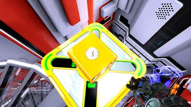 Postać przelatuje przez przezroczystą powierzchnię na której stoi druga kostka - Advanced Platform | Akt I | Magrunner Dark Pulse - Magrunner: Dark Pulse - poradnik do gry