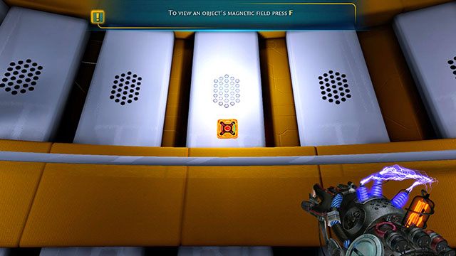 Nie pomyl ładunków, bo moduł odepchnie Cię zamiast przyciągnąć - Platform Test | Akt I | Magrunner Dark Pulse - Magrunner: Dark Pulse - poradnik do gry