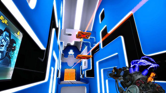 Strzel w jedną i drugą platformę czerwonym ładunkiem - Introductory Fusion | Akt I | Magrunner Dark Pulse - Magrunner: Dark Pulse - poradnik do gry