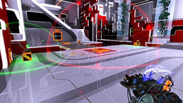 Upewnij się, że kostki znajdują się dokładnie w środku okręgów, po czym zmień ładunki jednej i drugiej na zielone - Intermediate Integration | Akt I | Magrunner Dark Pulse - Magrunner: Dark Pulse - poradnik do gry