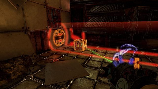 Postaw delikatnie kostkę na oznaczeniu przed modułem, widocznym powyżej - Hidden Lab | Akt II | Magrunner Dark Pulse - Magrunner: Dark Pulse - poradnik do gry