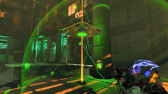 Możesz również rozstawić czerwonego Newtona nad platformą, by ją odepchnąć - Upgrade | Akt II | Magrunner Dark Pulse - Magrunner: Dark Pulse - poradnik do gry