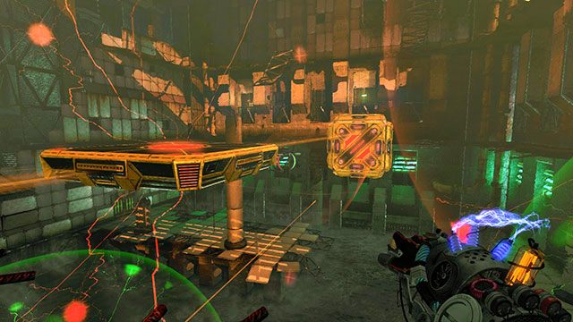 Po zatrzymaniu się na górze, przeskocz na kawałek podłogi na prawo od kolumny - Upgrade | Akt II | Magrunner Dark Pulse - Magrunner: Dark Pulse - poradnik do gry