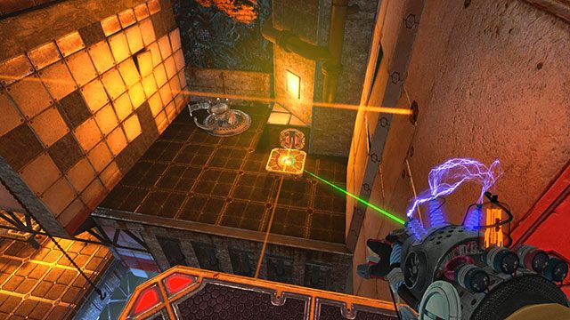 Zatrzymaj platformę tak, by znajdowała się kilka metrów nad drugą, prostopadłą do Twojej platformą - Intersection | Akt II | Magrunner Dark Pulse - Magrunner: Dark Pulse - poradnik do gry