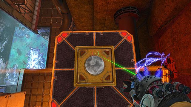 Jeśli stracisz kostkę, zespawnuje się ponownie za wieżyczką - Intersection | Akt II | Magrunner Dark Pulse - Magrunner: Dark Pulse - poradnik do gry