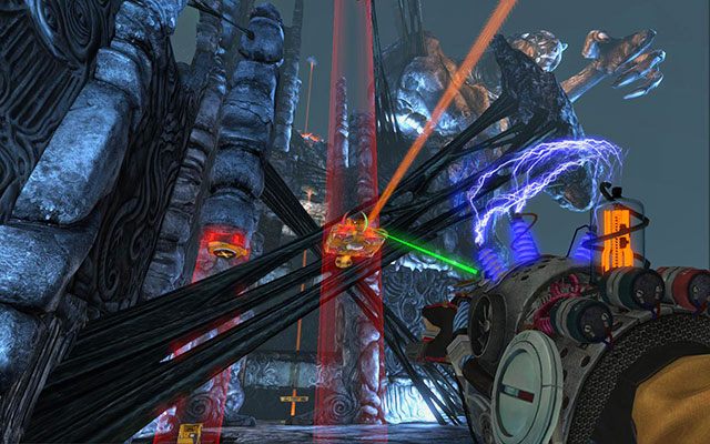 Następnie zmień ładunek modułu, znajdującego się pod platformą na czerwony - Near Orbit | Akt III | Magrunner Dark Pulse - Magrunner: Dark Pulse - poradnik do gry