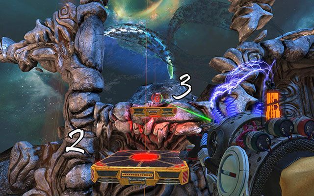 Gdy tylko osiągniesz maksymalny pułap, zmień ładunek ostatniego Newtona na zielony - The Damned | Akt III | Magrunner Dark Pulse - Magrunner: Dark Pulse - poradnik do gry