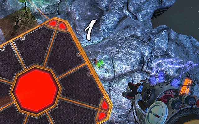 Poczekaj, aż trzecia platforma dotknie ziemi, po czym rozstaw zielonego Newtona pod platformą nr - The Damned | Akt III | Magrunner Dark Pulse - Magrunner: Dark Pulse - poradnik do gry