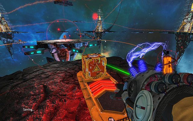 Pole magnetyczne wyrzutni, może odepchnąć kostki wroga - Cthulhu Rising | Akt III | Magrunner Dark Pulse - Magrunner: Dark Pulse - poradnik do gry