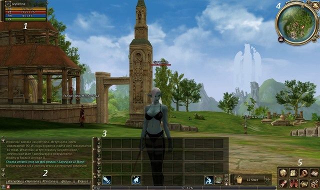 Interfejs w grze jest bardzo przyjemny i przejrzysty - Omówienie Interfejsu - Lineage II: Goddess of Destruction - poradnik dla początkujących