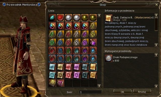 Znak Podopiecznego można uzyskać poprzez kontrakt między mentorem a podopiecznym - Waluty - Lineage II: Goddess of Destruction - poradnik dla początkujących