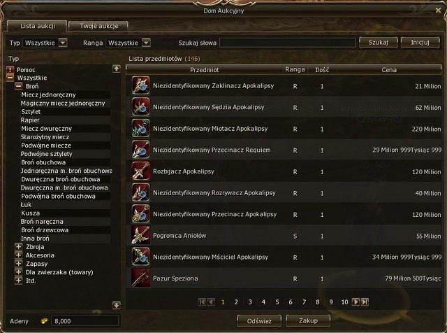 Dom aukcyjny jest najpopularniejszą formą handlu w Lineage 2 - Waluty - Lineage II: Goddess of Destruction - poradnik dla początkujących