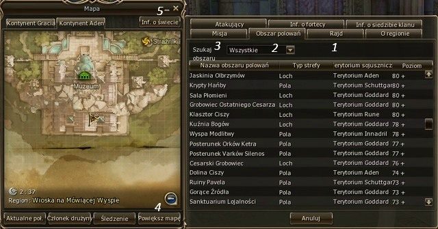 Mapa w Lineage 2 jest przejrzysta i nawigacja nie sprawia żadnych problemów - Mapa świata - Lineage II: Goddess of Destruction - poradnik dla początkujących